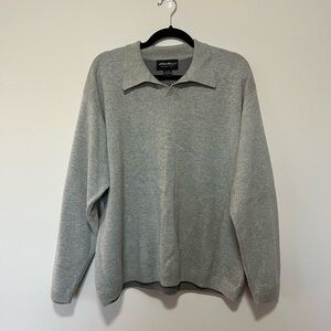Vintage Gray Collared Eddie Bauer Sweater